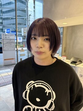 フレイムス ヘアアンドリラックス 大宮東口店(Frames) ショートウルフ×パープル