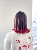 伸ばしかけのイメージチェンジ☆裾カラー（ツートンカラー）