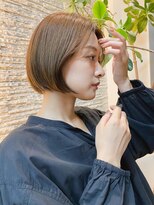 オーシャン(Ocean)&nbsp;［OCEAN Hair&Life水田成美］顎ラインミニボブ/前髪なしショート