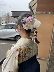 #卒業式ヘアセット　