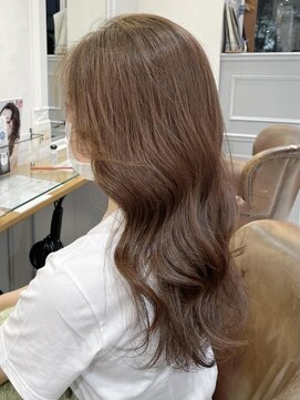 ネオリーブアイム 横浜西口店(Neolive aim) 毛流れを作る顔周りカット ブラウンベージュ【横浜】