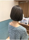 ミニボブ/タッセルボブ/韓国レイヤー/顔周り/グレージュ
