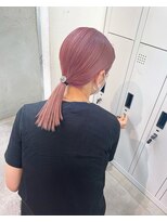 シェリ ヘアデザイン(CHERIE hair design) ピンクパープル×ポニーアレンジ◎