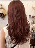 ピンクベージュ ブリーチ1回 透明感カラー 10代 20代 30代