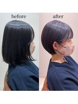 リュドール 栄(Rue D’or)&nbsp;大人可愛い似合わせ丸みショート ナチュラル暗髪黒髪