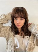 黒髪/オリーブグレー/ココアベージュ/小顔/クラゲヘアー