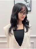 暗髪/韓国ヘア/トーンダウン/アッシュブラック/ネビージュ