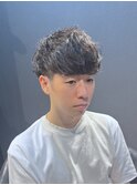 ビジネスツーブロック マッシュショート 束感ナチュラルパーマ