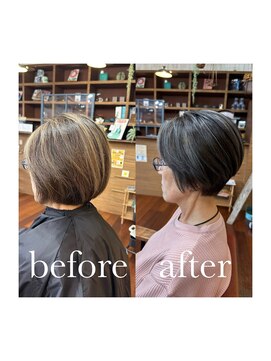 スミカ(sumica) #白髪ぼかしカラー #白髪ぼかしハイライト #アッシュカラー