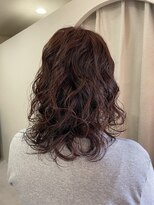 イチエ(icie)&nbsp;無造作パーマ×レッドブラウンカラー