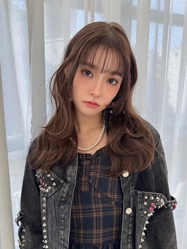 アンジェリカ 岡山店(ANGELICA) ANGELICA チョコレートブラウン  顔まわりレイヤー 大人かわいい