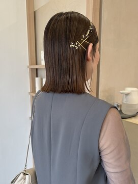 ミュゼプリュム(Musee plume) 金箔ボブアレンジ