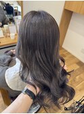 縮毛矯正をしていても透明感カラー◎柔らかグレージュ