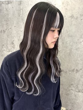 ルーツアイリー 心斎橋(ROOTS IRIE) ポイントシールエクステ/インナーエクステグレージュハイライト