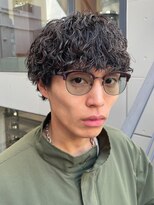 ツイストスパイラルパーマツイストパーママッシュメンズカット