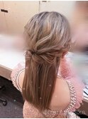ストレートハーフアップ【クランソア】ヘアセット/ヘアメ/心斎橋