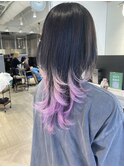 ブリーチ3回ペールパープルグラデーションカラー赤羽美容室