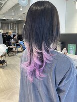 シェノン 赤羽店(CHAINON)&nbsp;ブリーチ3回ペールパープルグラデーションカラー赤羽美容室