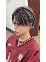 リップス 吉祥寺店 (LIPPS) ホワイトシルバーアッシュバレイヤージュセンターパート