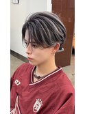 ホワイトシルバーアッシュバレイヤージュセンターパート