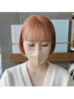 シロ 甲東園店(SHIRO)&nbsp;アプリコットオレンジカラー・ミニボブ