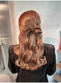 【ハーフアップ】結婚式/銀座/ヘアセット/カチモリ/アレンジ