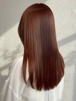 ミロア 薬院(miroa) 髪質改善ストレート 艶髪 顔周りカット ピンクブラウン