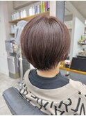 女性らしいまるみショート
