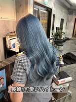 コワファースト長崎シャンプーボーイ 2nd(COIFF1RST 長崎 SHAMPOO BOY) 長崎で叶えるハイトーン☆ ペールブルー 韓国 ケアブリーチ