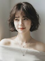 ヘアーメイク ライズ 西田辺店(Hair make rise;)&nbsp;大人可愛い20代30代40代小顔ひし形ミディアムボブ前下がり
