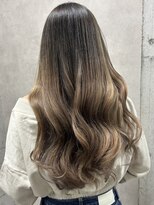 ルノン フィージュ(LUNON fieju)&nbsp;黒髪クラゲヘアーオリーブグレー小顔ココアベージュ