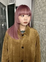 アンドスタイル(&style)&nbsp;青みピンク　ケアブリーチ　顔まわりカット　学割