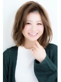 【aRietta】メルトカラーの大人かわいい無造作ウェーブ/上品ボブ