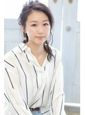 ウェット×ハーフアップ