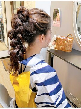 ローラ 本店(Rola) 高め位置からビック編みおろし　（持込）浴衣着付　ヘアセット