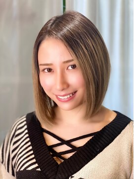 ツムグ 代官山店(TUMUGU) 白髪ぼかしグラデーションデザインカラーサンドベージュ