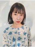 ボブヘア透明感グレージュイルミナカラー潤ツヤ