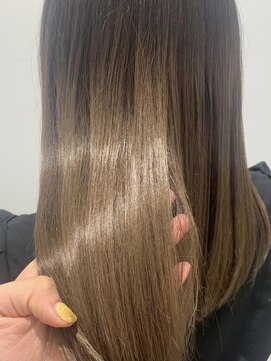 ビューバイネオリーブ 用賀店(Beau'r by neolive) グレージュカラーボブウルフ黒髪ココアベージュ