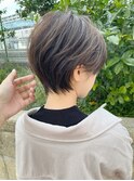 大人かわいい20代30代40代 ブルーグレージュ×インナーカラー