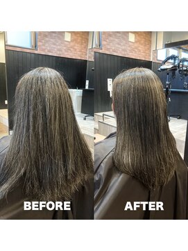 バイナル グレイヘア × 縮毛矯正　　金子