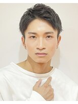 フイ 代々木(Hui) メンズ/アップバング/ツーブロックマッシュ/束感ショート/波巻き