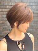 30代40代50代　大人女性/前髪ありショートボブ/ショートヘアUP