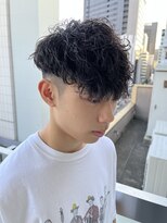 ラヴィズム 名駅店(LUVISM) メンズマッシュツイストスパイラルパーマショートヘア波巻き