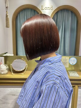 ロンドアベニール 北千住(Lond avenir) 透明感 ピンクブラウン ボブ☆美髪ボブ/美髪矯正[北千住]