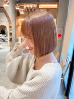 ロンド エスポワール 錦糸町(Lond espoir)&nbsp;黒髪レイヤーロンググレーベージュ前髪パーマ