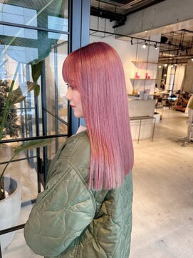 ラヴィズム 松崎店(LUVISM) ピンクベージュダブルカラーブリーチ東区松崎