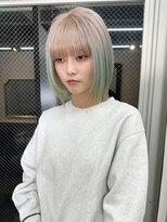 ラニヘアサロン(lani hair salon) ミルクティー＆ミント/グラデーション/デザイン【大名/天神】