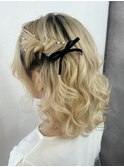 大人っぽハーフツイン（ロブヘアー）
