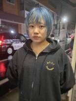 ソイ 下北沢(soi)&nbsp;ショートボブ_水色カラー_ブルー