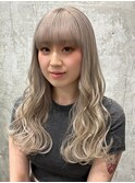 ミルクティーブロンド/ハイトーンケアブリーチダブルカラー渋谷